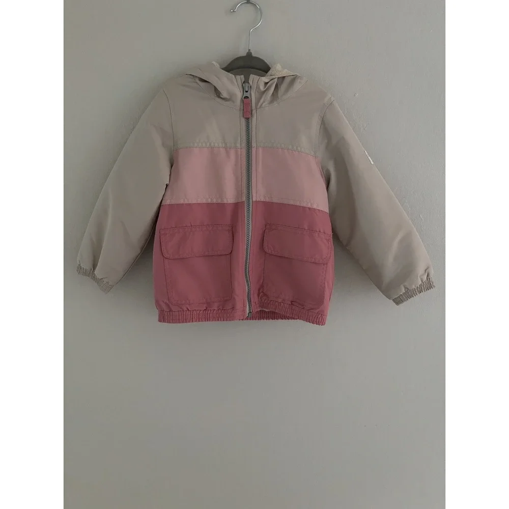 Oshkosh‎ B'Gosh Midweight Hoodie Jacket Fleece Lined Size 2T